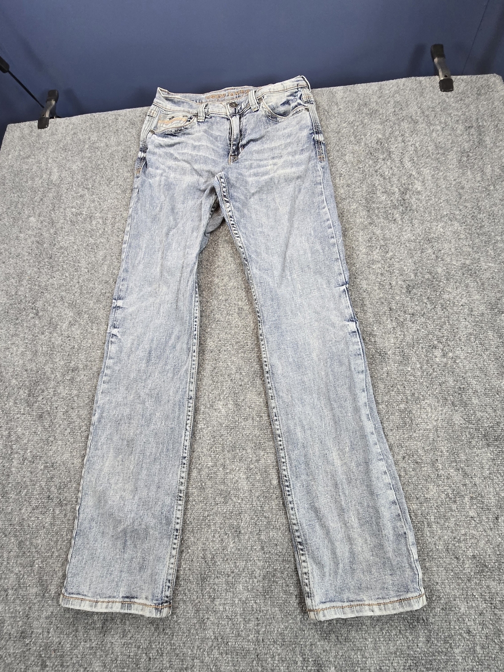 Cody James Men's Slim Straight Jeans 29x34 Light Wash Stretch Western Denim